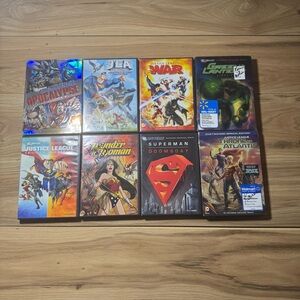 DC Comics Animated 8 DVD Bundle Superman Batman Justice League Wonder Woman